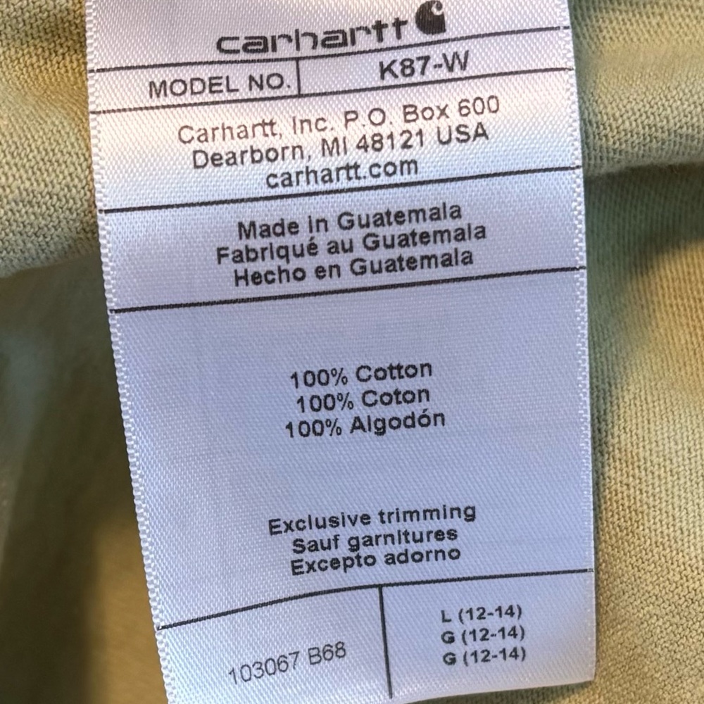 Carhartt loose fit sage green pocket tee, large - Picture 5 of 9